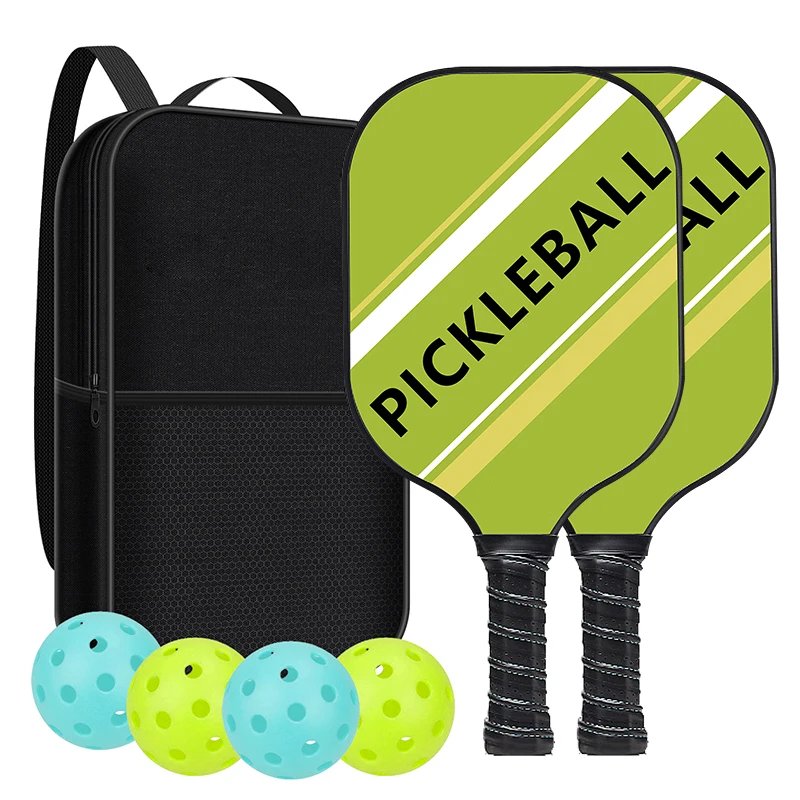 

Pickleball Paddles Set Rackets Honeycomb Core 4 Balls Portable Racquet Cover Carrying Bag Gift Kit Indoor Outdoor