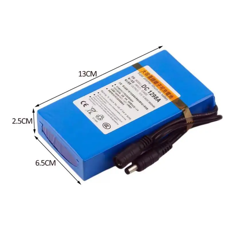 DC12980 12V 9800MAH Battery High Quality Rechargeable Portable Lithium-ion Battery DC 12V 9800mAh DC1298A With US/EU Plug