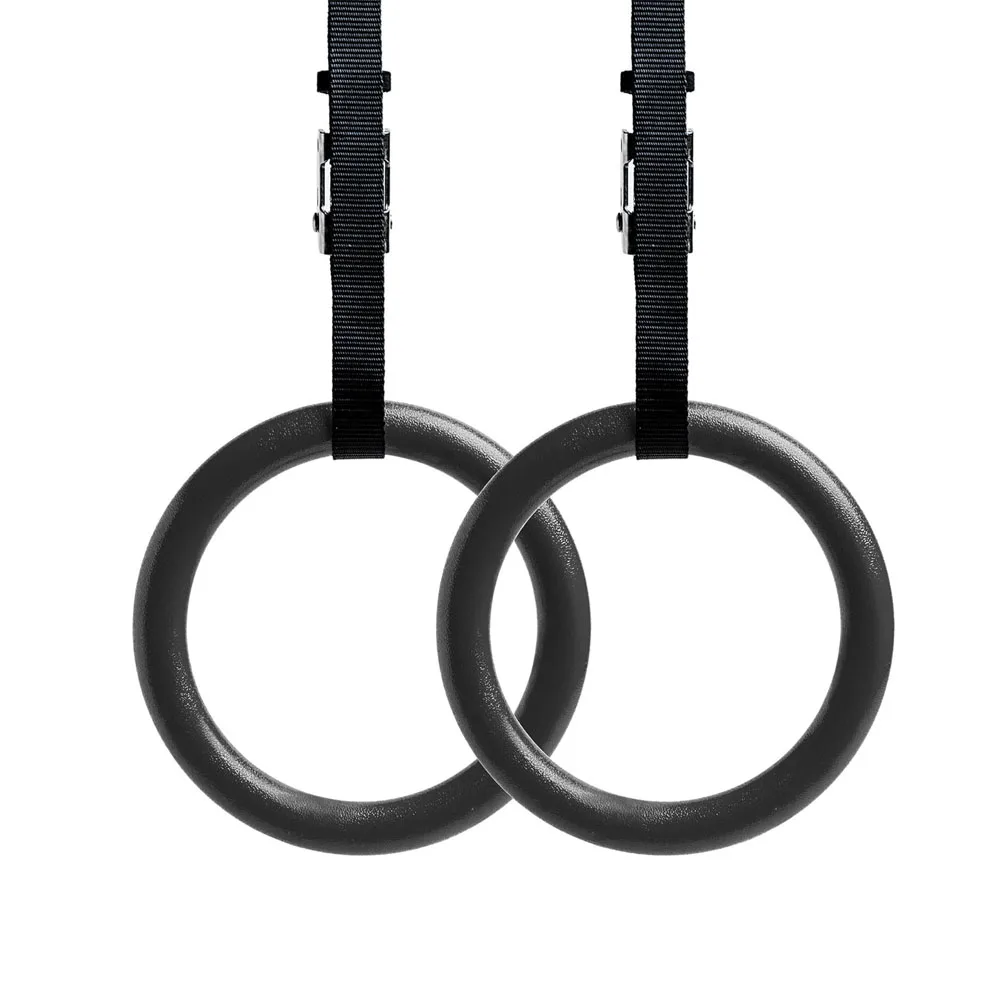 Fitness Training Gymnastic Rings Wooden Gym Rings Adjustable Numbered Straps Pull up Rings Sets for Workout