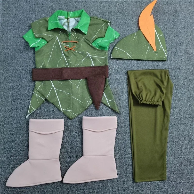 2022 newest Halloween Costumes for Kids Boys Peter Pan Kids Animal Cosplay Costume Carnival Party Clothes COS Jumpsuits sets