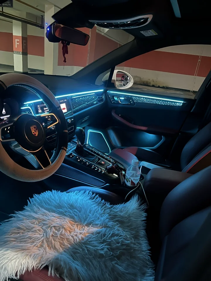 For ICarsin New Star Dynamic Ambient Light For Porsche Macan 2018+ Interior LED Lighting Upgrade Trim Panel Atmosphere Accessori
