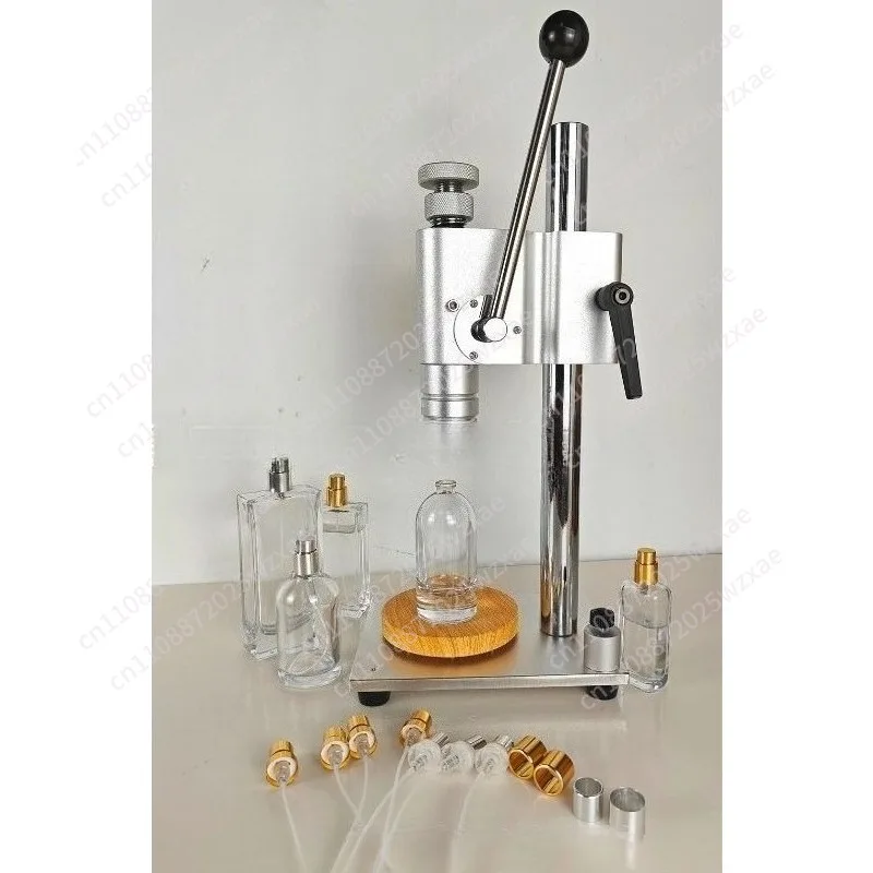 Multifunctional perfume bottle binding and capping machine, anodized aluminum middle cover plastic sealing machine