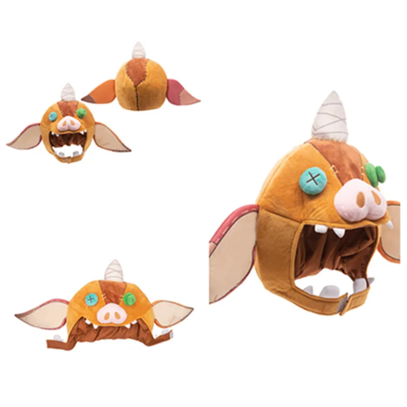 Cartoon Fantasie Bokoblin Cosplay Hut Männer Frauen Plüsch Kappe Kopf bedeckung Outfits Halloween Karneval Kostüm Zubehör Geschenke