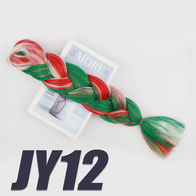 Synthetic Kanekalon Crochet Hair Braiding Hair Pre Stretched Curly Jumbo Braids Extensions Hair Accessories For Girls Braids - Image 19