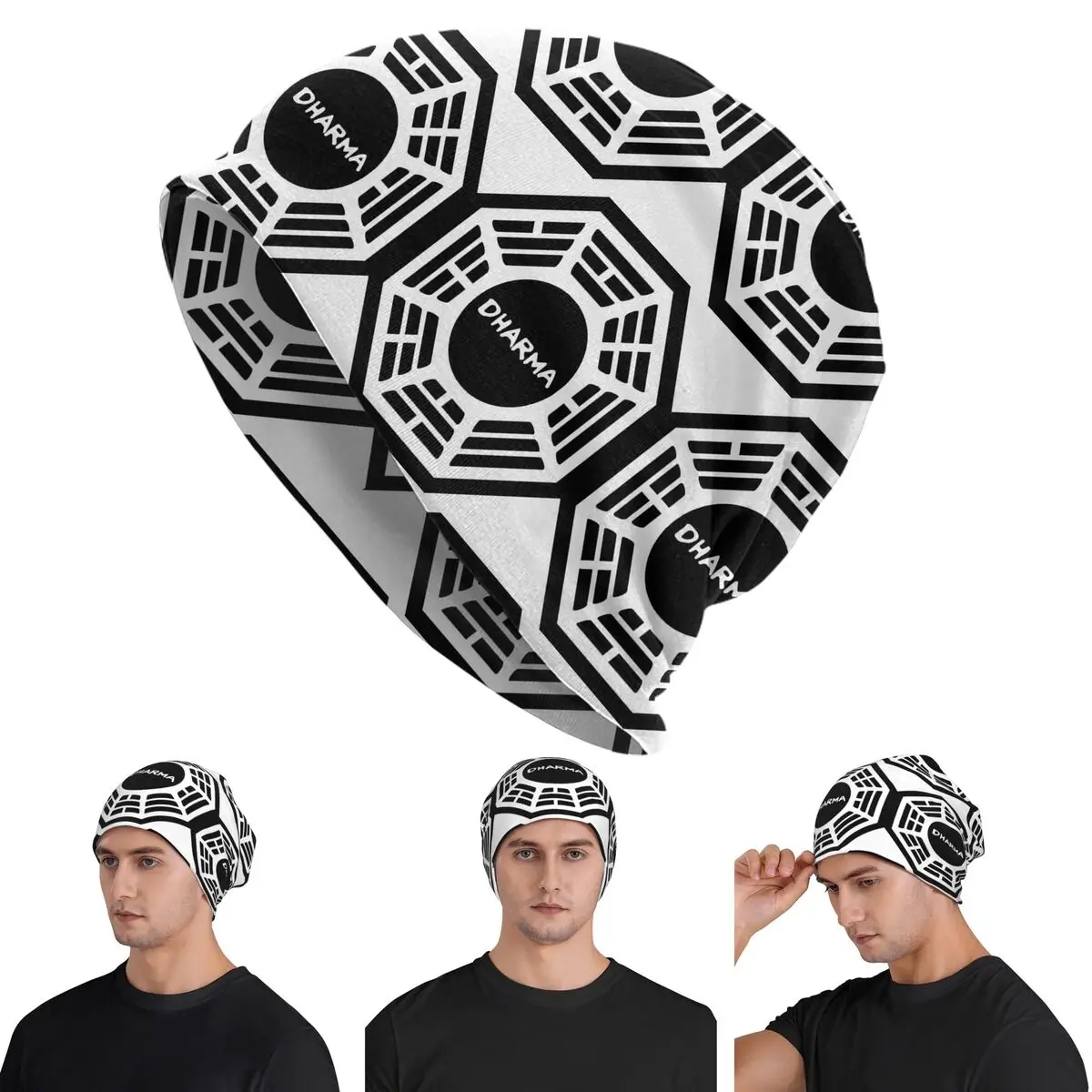 The Dharma Initiative Warm Knitted Cap Hip Hop Bonnet Hat Autumn Winter Outdoor Beanies Hats for Unisex Adult