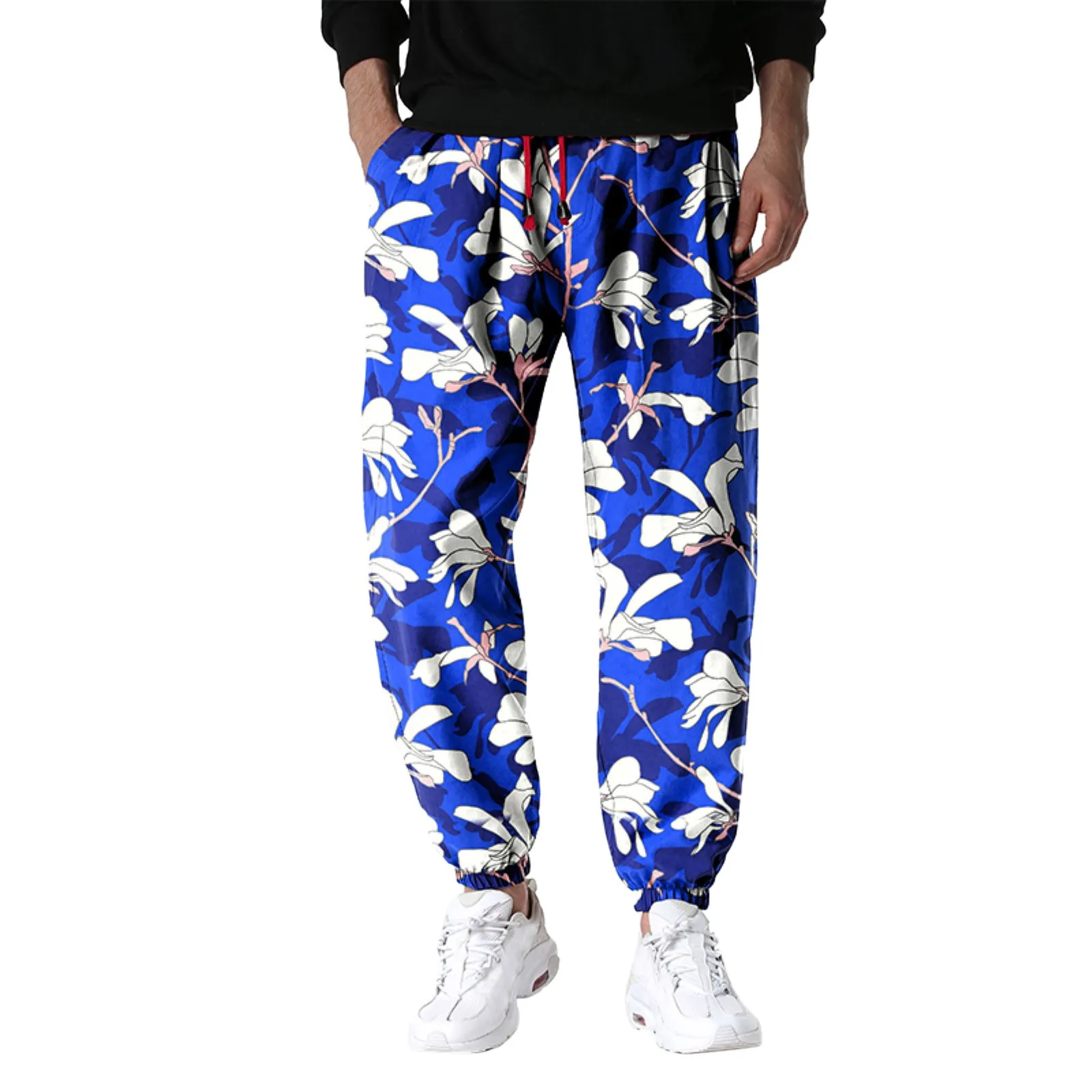 Fashion Floral Print Joggers Pants Men 2022 Casual Versatile Painted Sports Jogging Trousers Men Harajuku Streetwear Sweatpants