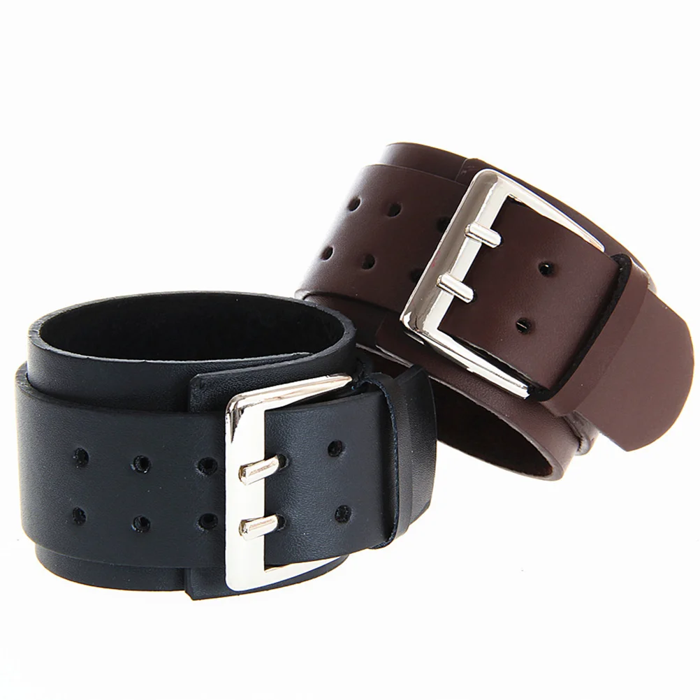 Pulseira de mão para homens, braceletes Big Buckle, europeu e americano