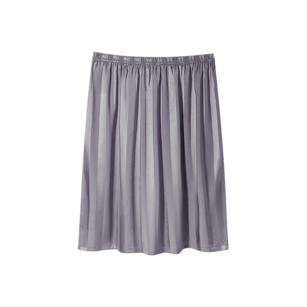 

Crotch Less Men's Sleeping Skirt Pants No Underwear Insensitive Half Body Apron Ice Silk Pajama Pants Side Split Cool