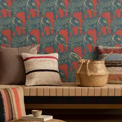 Animal Wallpaper Peel and Stick, Elephant Bedroom Sticker Wallpaper For Room Decoration,Traditional Non-woven Or Self-adhesive