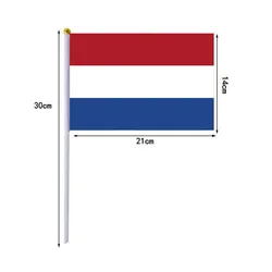 10 Pcs/lot the Netherlands Hand Waving Flags 14x21cm the Netherlands Holland Flag Wholesale