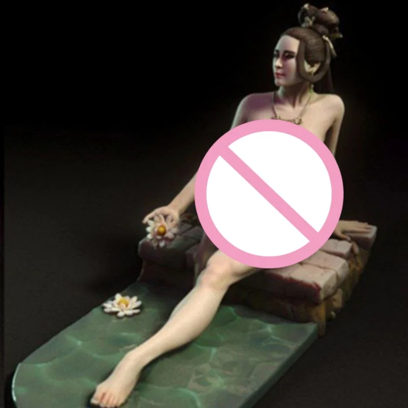 

1/24 Scale Resin Figure Diy Oriental Classical Figurine Assemble Model Kit Unassembled and Unpainted Diorama Toys
