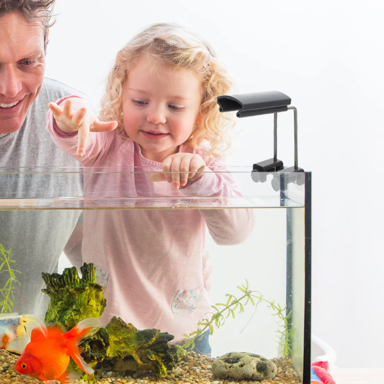 Supporto per luce per acquario da 2 pezzi, rack in plastica durevole, forte capacità, nessun danno ai pesci e le piante, accessorio per acquario