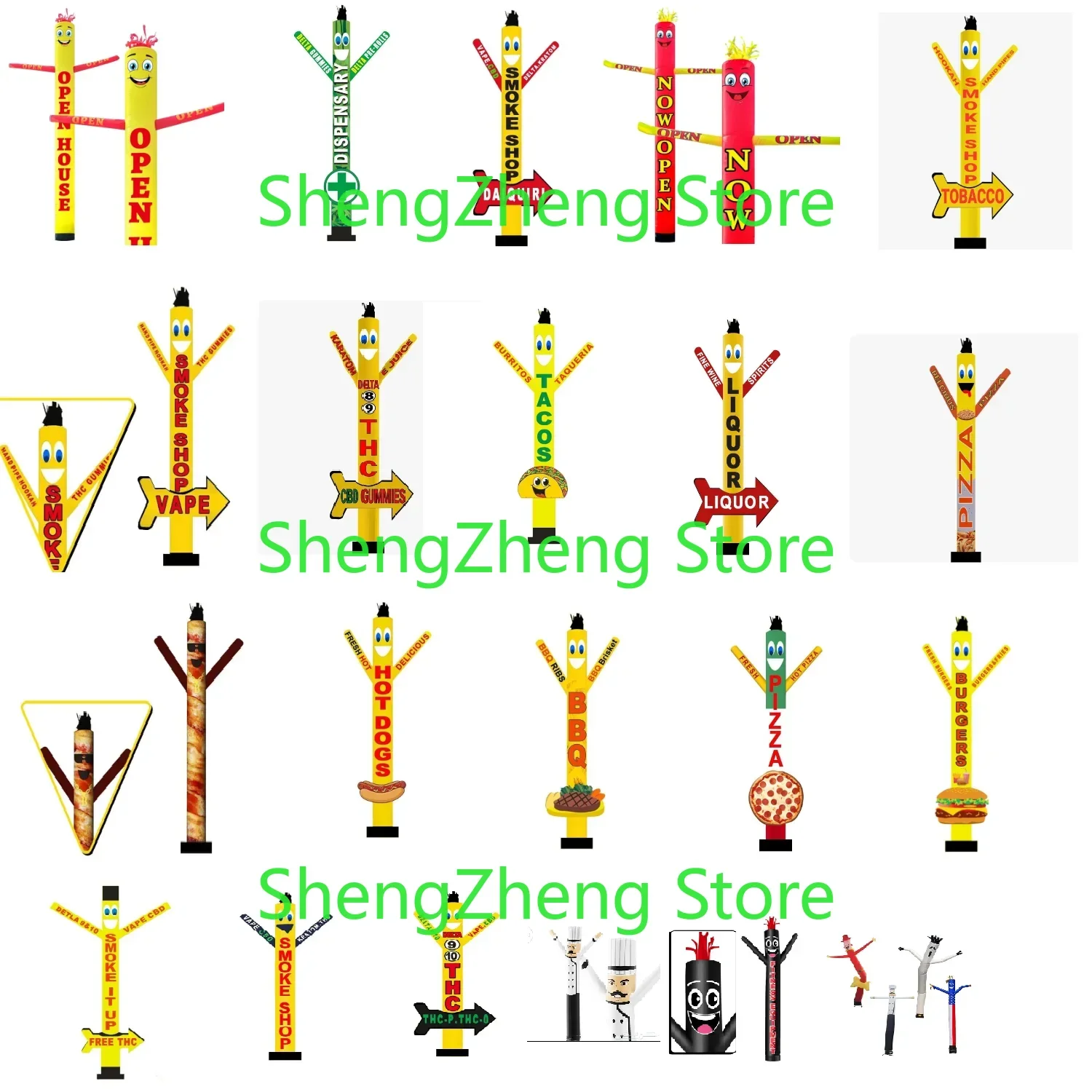 Various Inflatable Sky Dancing Tube Man -Customizable according to content images, welcome Online Contact (Blower Not Included)