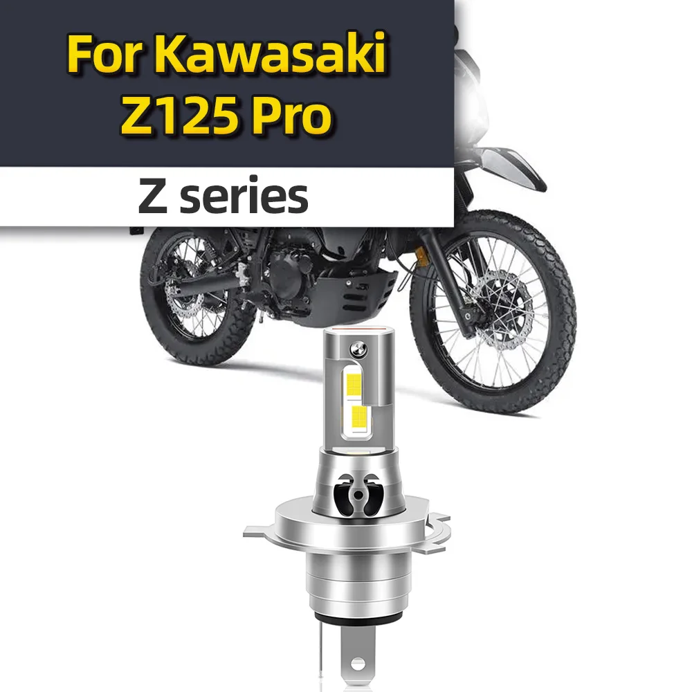 

For Kawasaki Z125 Pro Z series LED Hi/Lo Beam H4 9003 HB2 Motorcycle Headlight Bulb Cooling Fan Moto Bike Lamp 15000LM 12V 6000K