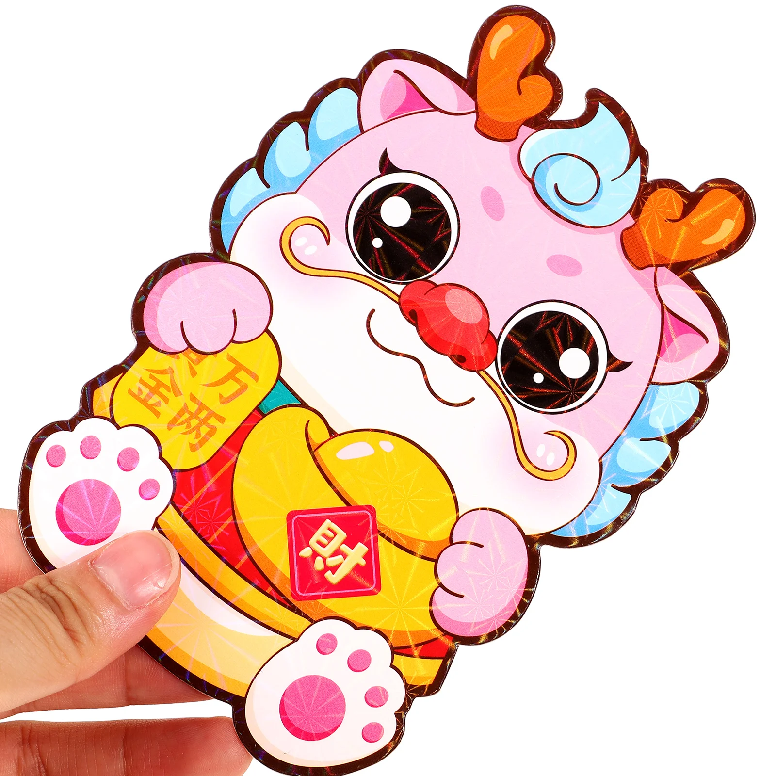 

60pcs Cartoon Red Envelopes Lunar New Year Lucky Money Bags Dragon Year Packets Paper Chinese Style Envelope Compact Design