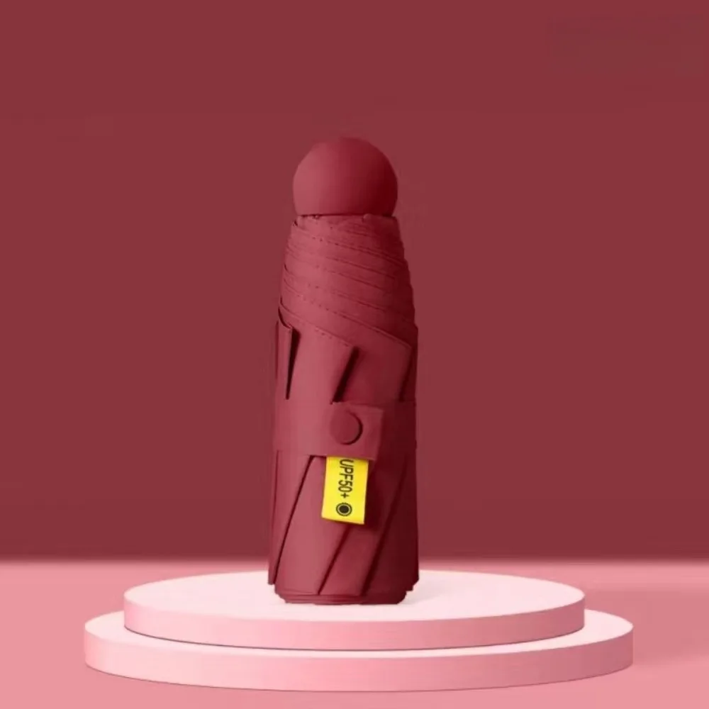 Neue Mini-Kapsel, faltbarer Regenschirm aus Vinyl mit Box, Sonne, Regenschirm, UV-Sonnenschutz, Dual-Use-Schutz, Taschensonnenschirm für den Außenbereich