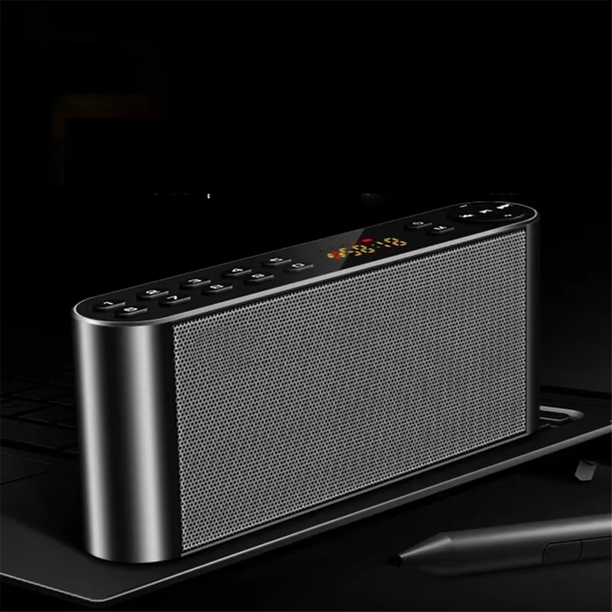 2025+Bluetooth Speaker Usb Portable Speakers with Fm Radio Cannon Russian Steel Saber Wireless Microphone FM