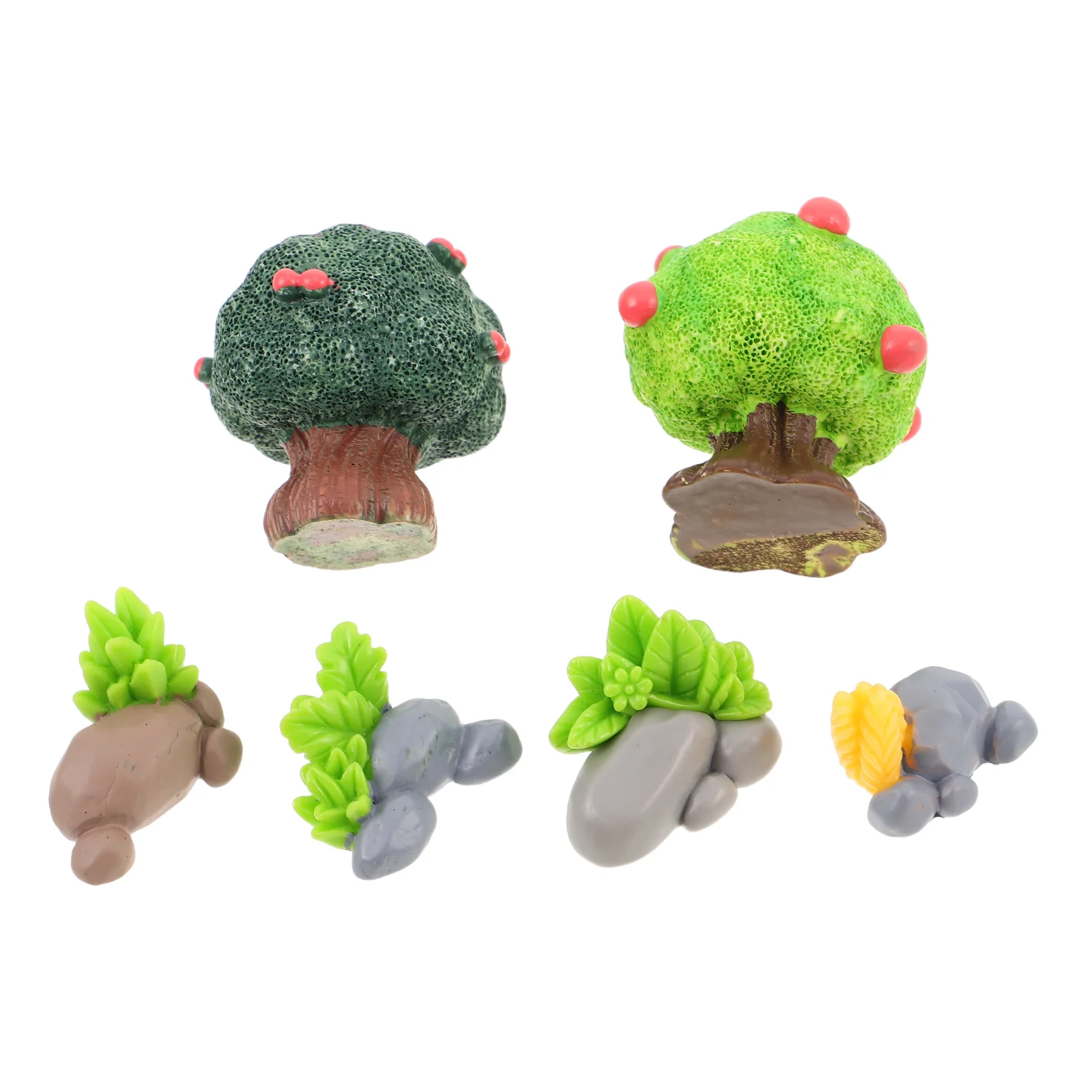

6pcs Landscape Ecological Bottle Resin Miniature Garden naments Creative Stone Grass Terrarium Decorations Flower Pot