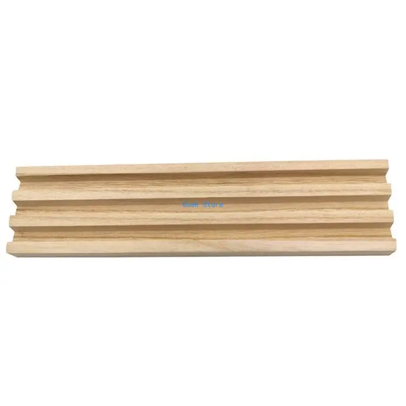 

11UE 4 Pieces Wooden Racks Tiles Holder Tray Wooden Racks