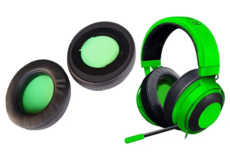Almohadillas V-MOTA para auriculares Razer Kraken pro V2, piezas de repuesto para auriculares analógicos para juegos, color verde