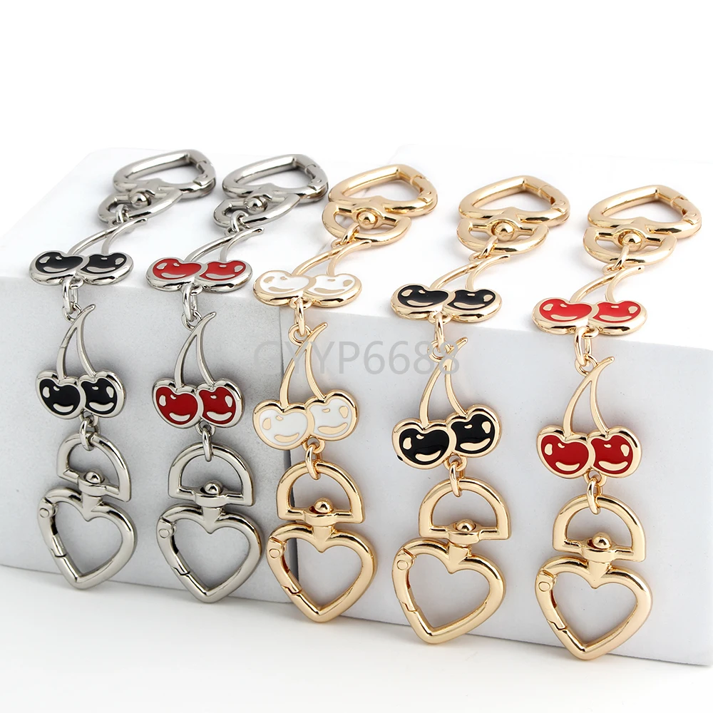 10.5/16CM Cherry/Bowtie Shape Detachable Metal Extension Chain With Ring For Purse Bags Chain Extender Lovely Gifts Accessories