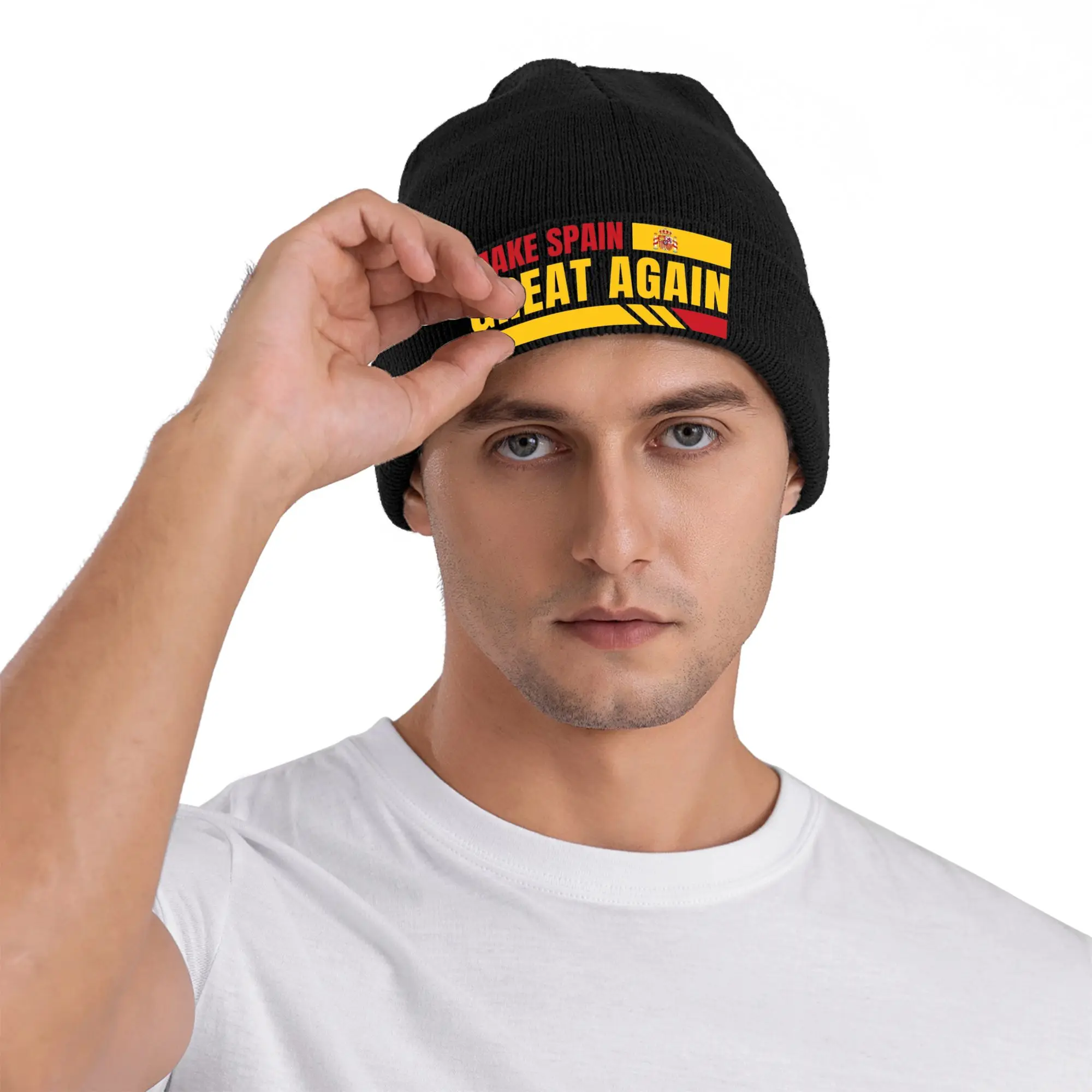 Make Spain Great Again Knitted Caps for Women Men Beanies Winter Hat  Casual Cap