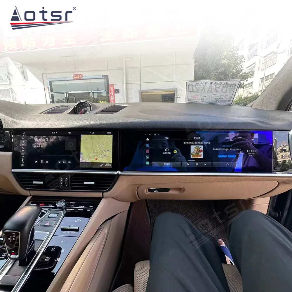 

Обновление 2024 12,3 дюймов HD-экран Android 13.0 для Porsche Cayenne 2017-2023, GPS-навигация, беспроводной радиоплеер Carplay, головное устройство