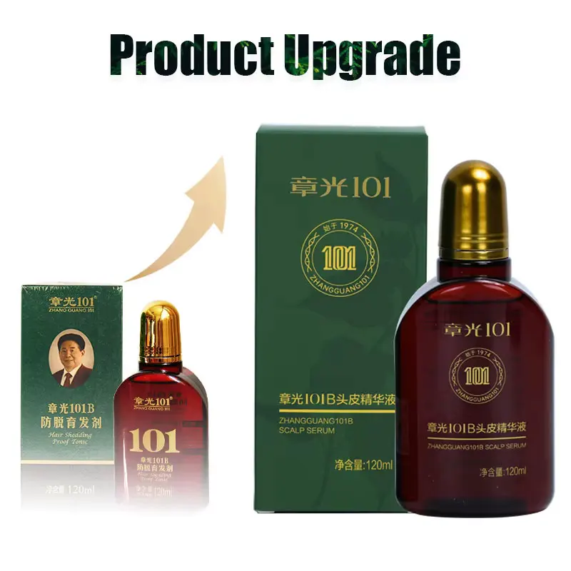 ZHANGGUANG 101B Anti Hair Loss HAIR TONIC 2*120 ml (101M) Chinese Medicine Therapy Hair Growth Treatment Essence 100% Original