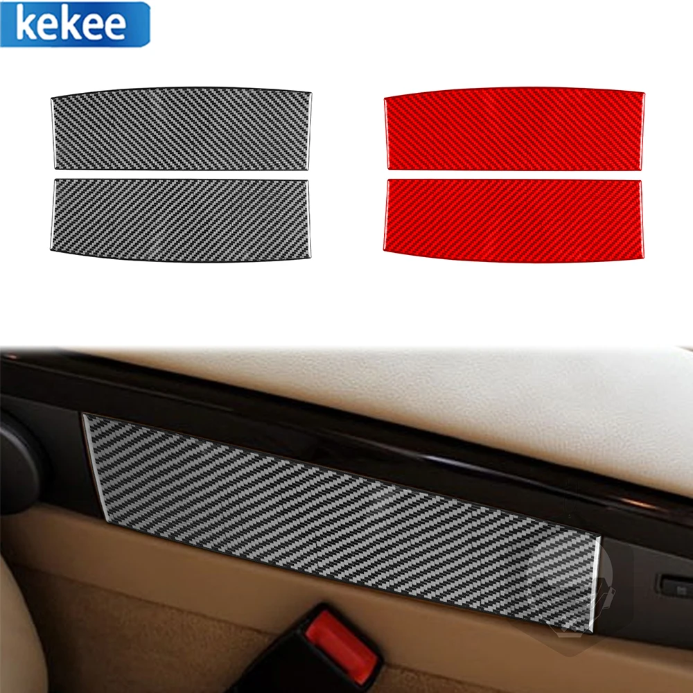 

For BMW 7 Series E65 2002-2008 Real Carbon Fiber Central Storage Box On Both Sides Covered With Trim Stickers Car Accessories