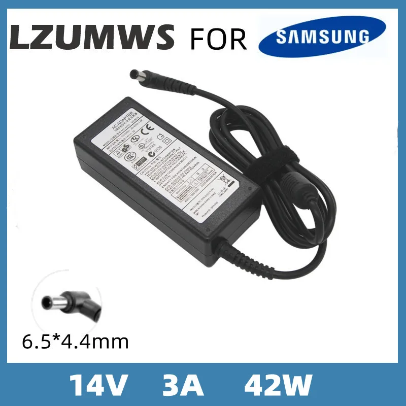 

14V 3A 6.5x4.4MM Adapter For Samsung LCD Monitor BX2235 S23A300B S19A300B S20A300B S22A100N S19A100N S22A200B S22A300B