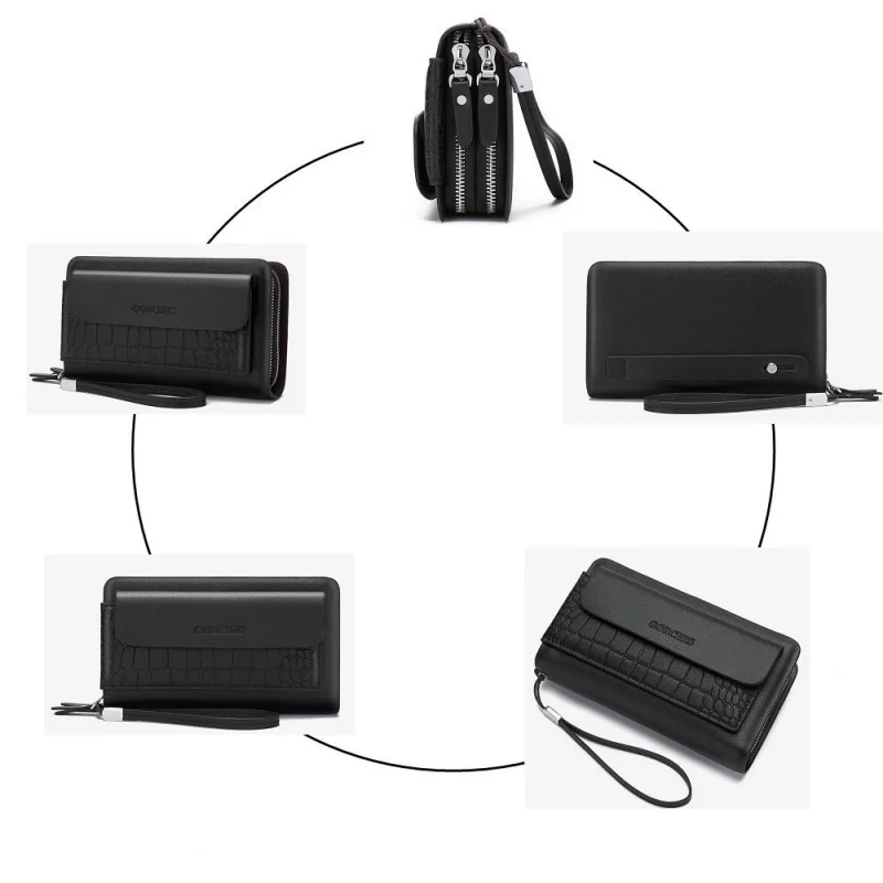 Men's Clutch Bag Handbag Long Wallet Moneybag Large Capacity Multi Card Holders Billfold Business