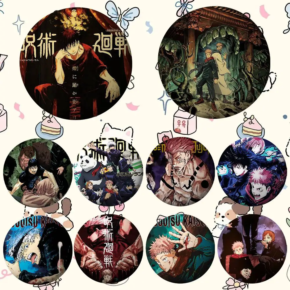 JUJUTSU KAISEN Badges Tinplate Soft Button Pin Brooch Metal Badge Custom Jewelry Accessories Hat Bag Lapel