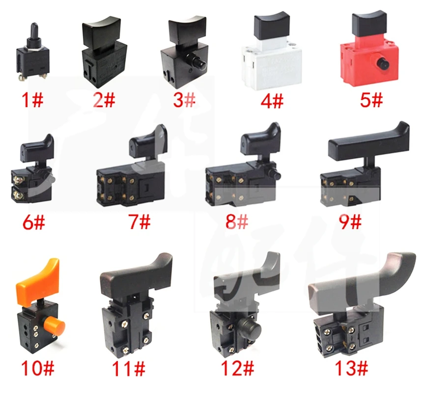 1PC strumento elettrico interruttore grilletto controllo velocità pulsante grilletto per smerigliatrice angolare martello elettrico trapano interruttore velocità blocco/sblocco