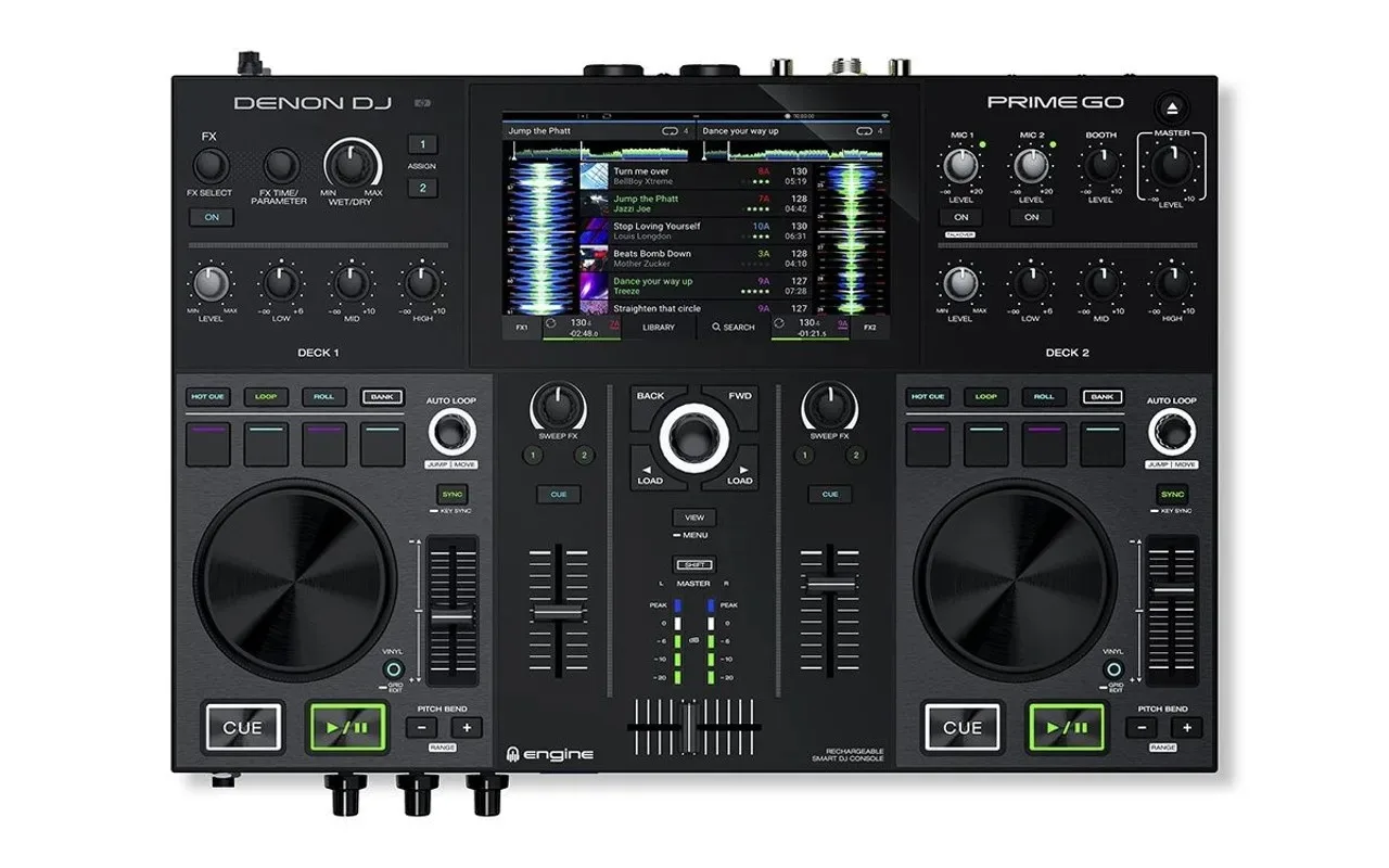 

НОВАЯ 4-дековая автономная система DJ-контроллера PRIME4XUS Prime 4 с 10-дюймовым сенсорным экраном, готовая к отправке