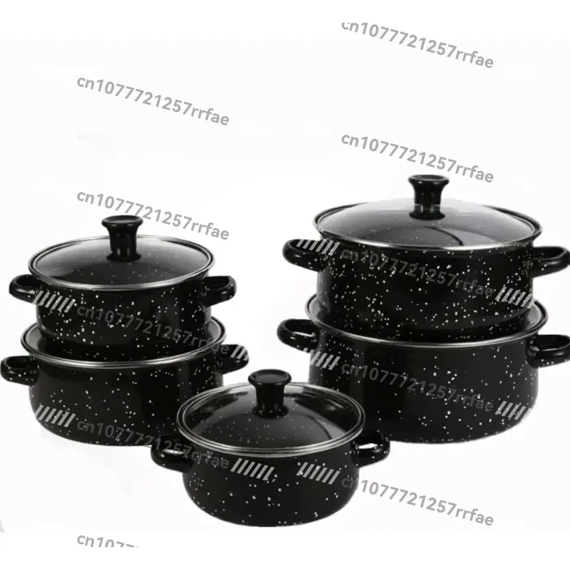 

Luxury Cast Iron Enamel Cookware Casserole Set 16-18-20-22-24cm Household Kitchenware Cooking Pot