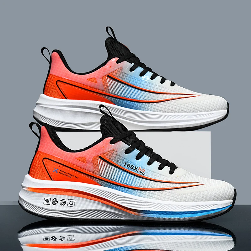 

2025 New Autumn Men's Shoes - Breathable Mesh Running Shoes, Cushioned Carbon Plate Speed Training, Anti-Slip Durable Hiking Sho