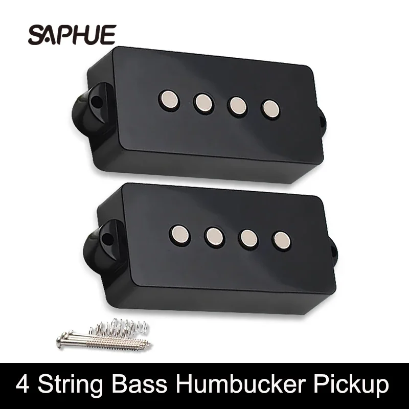 Open Alnico 5 PB P Bass Pickup Humbucker Pickup Bass 4 String Alnico V Black for PB Bass Parts Replacement