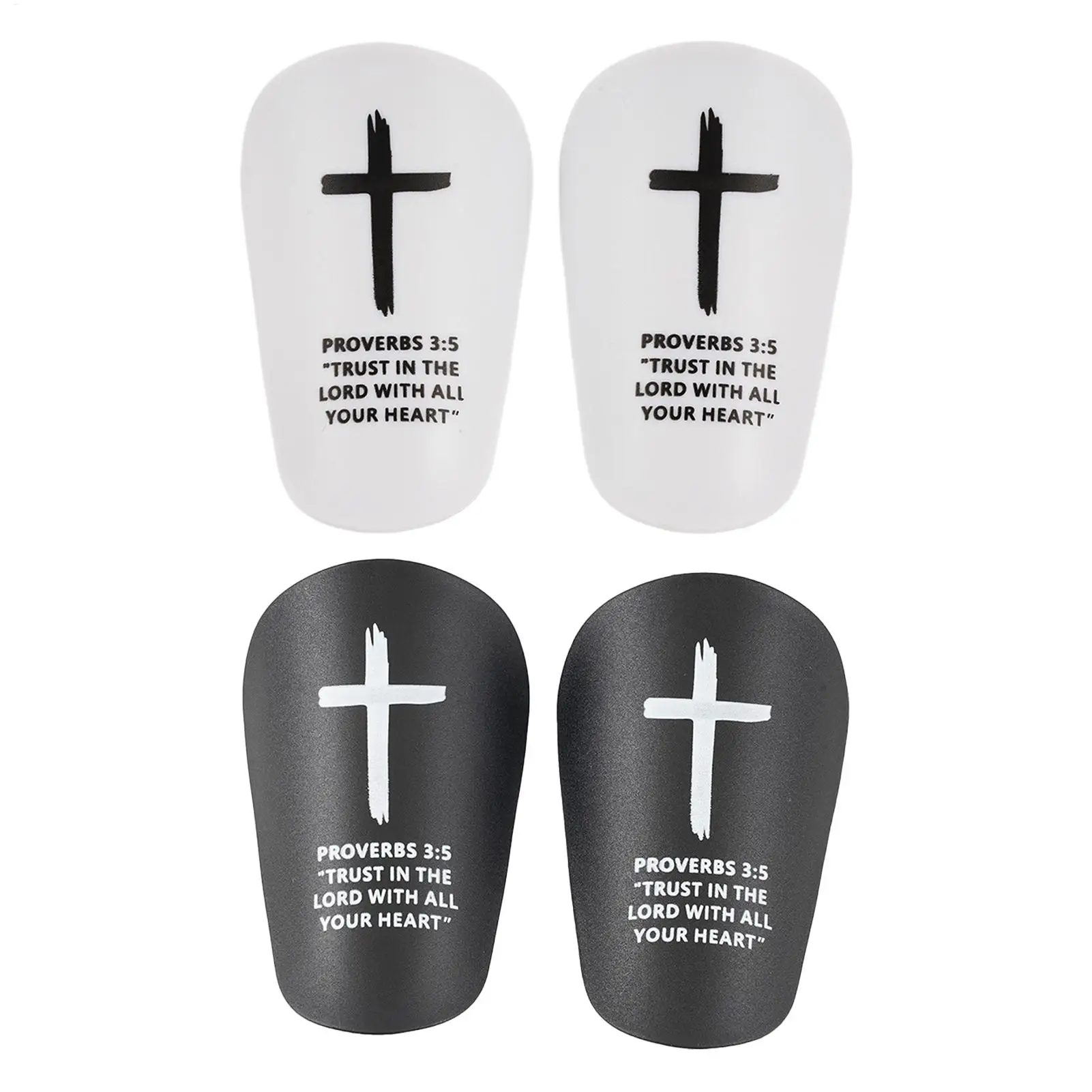 1 par de espinilleras cristianas con versículo de la Biblia, almohadillas protectoras de fútbol para adultos y jóvenes, equipo deportivo inspirador