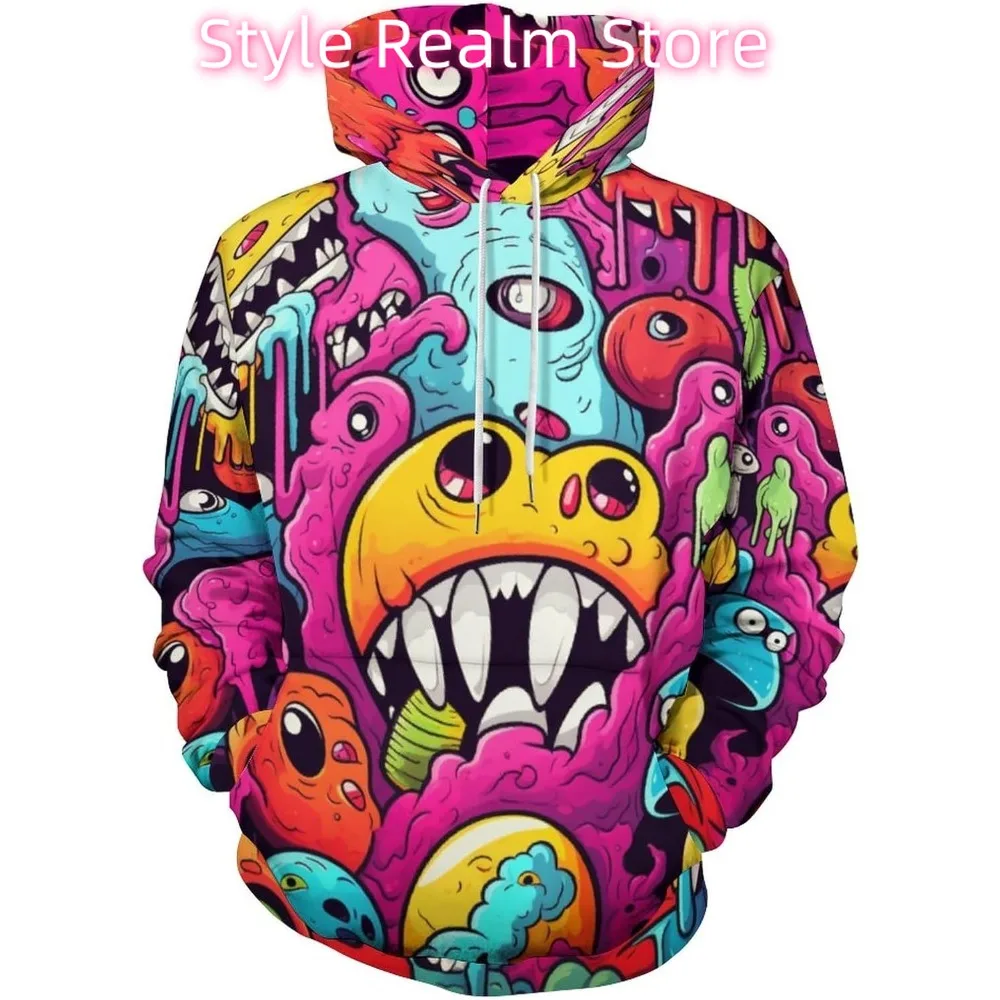 للجنسين الجدة جولة الوجه المبتسم هوديي الهبي عارضة طويلة الأكمام السترة هوديس