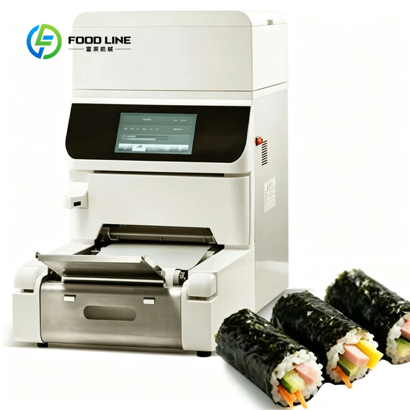 Customized Automatic Sushi Rolling Machine Touch Screen Electric Sushi Maki Maker Stainless Steel Sushi Roll Forming Equipment
