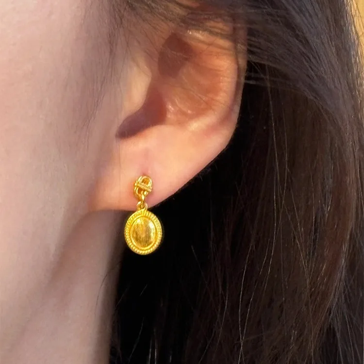 Xiaoxiangfeng Earrings 2024 Gold New Chinese Style Earrings for Women