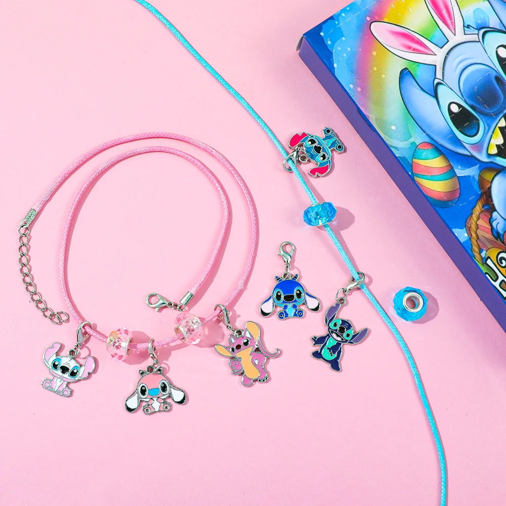 Disney Lilo & Stitch Figura simpatico cartone animato Scatola cieca Ciondolo punto Accessorio moda fai da te da collezione per regalo giocattolo amico