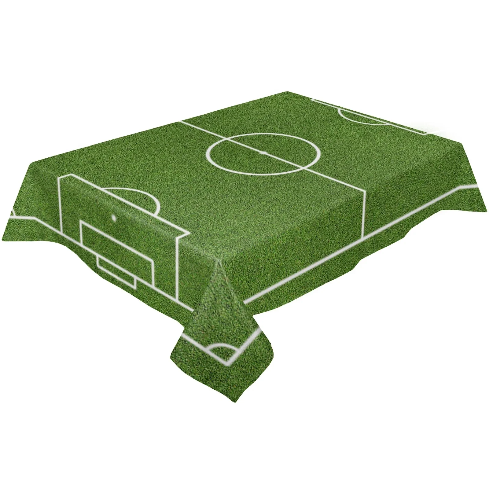 Bolas de futebol campo retangular toalha de mesa decoração à prova dwaterproof água capa de mesa para cozinha festa casamento decorativo