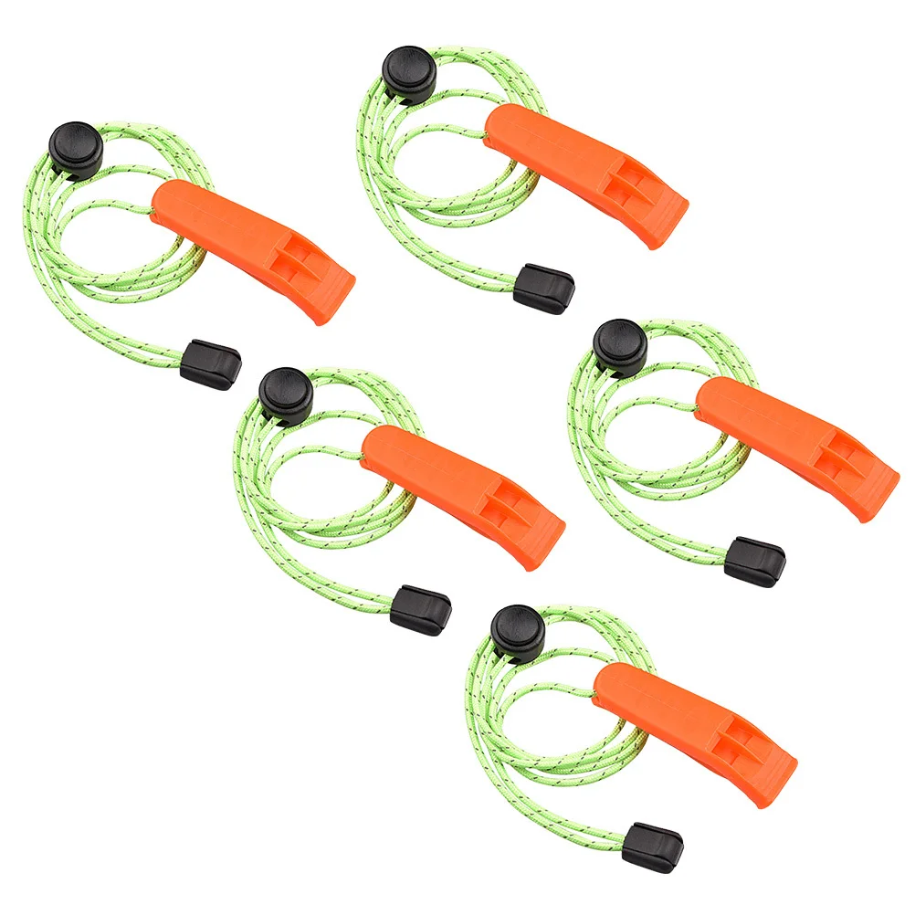 5 قطعة صافرة المحمولة الصلبة ثلاثة أضعاف بصوت عال هش لوازم الطوارئ في الهواء الطلق صافرة الطوارئ لوازم في الهواء الطلق