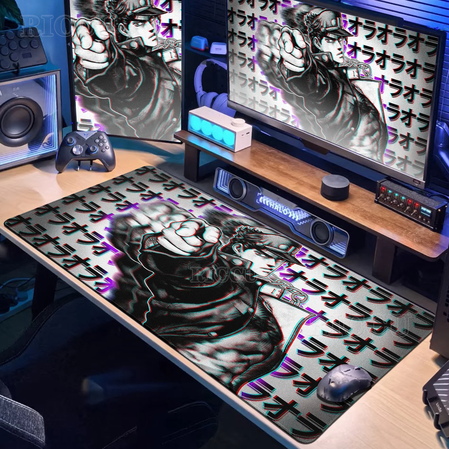 

Joseph Joestar Mouse Pad Keyboard Deskmats XXL PC Gaming Accessories Jojo Bizarre Adventure Laptop Large Setup Gamer Decoration