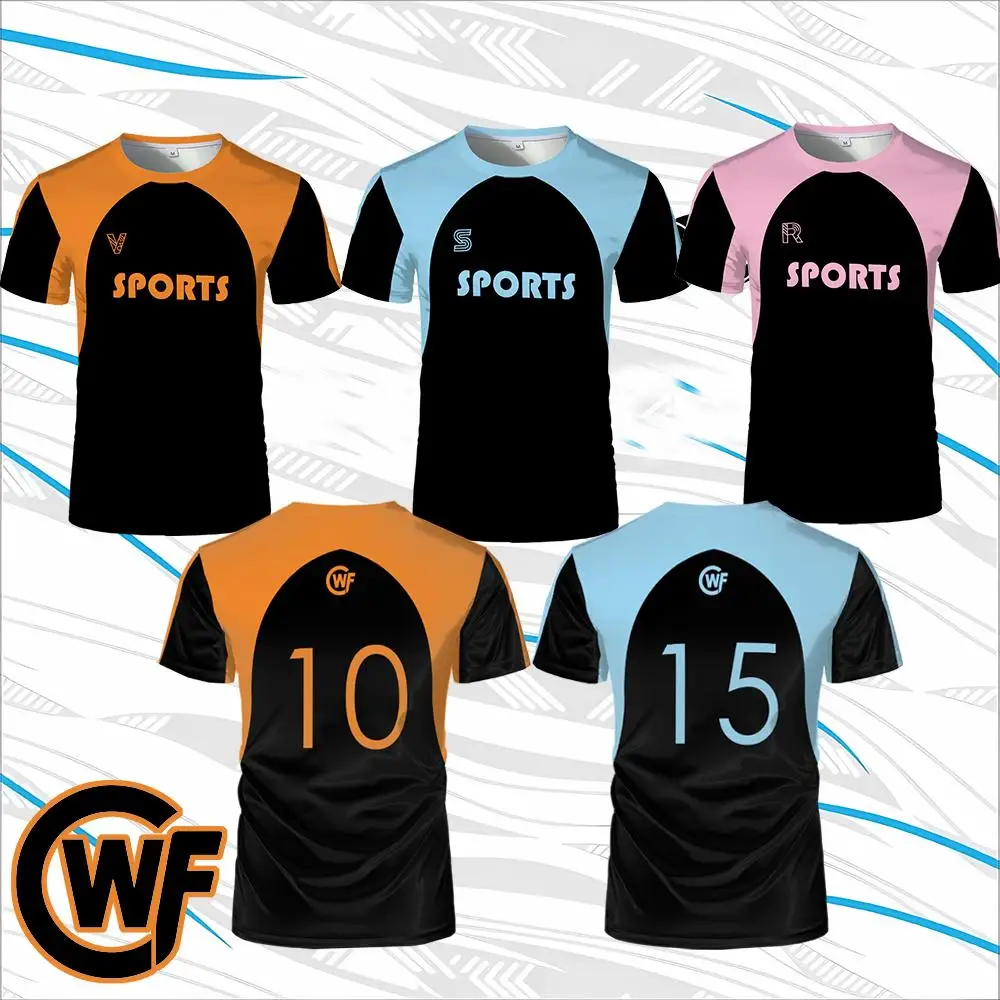 

New Vintage Trendy Men's T-shirt WIFRU Customizable Breathable Team Training Uniform Adult And Kid's Running Fitness Soccer Tops