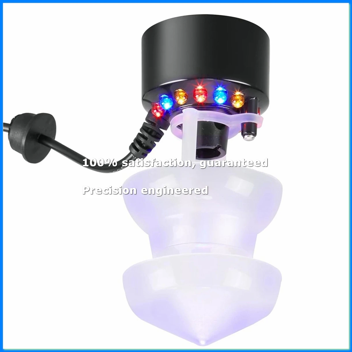 Mist Maker 12 LED Mister Fogger Water Fountain Pond Fog Machine Electric Ultrasonic Atomizer with Splash Guard EU Plug-DTB1