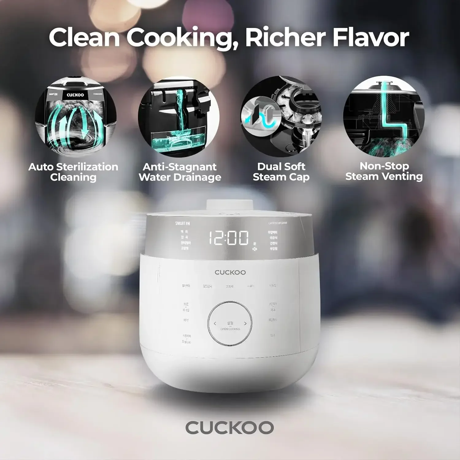 CUCKOO CRP-LHTR0609FW 6-Cup (Uncooked) / 12-Cup (Cooked) Induction Heating Twin Pressure Rice Cooker