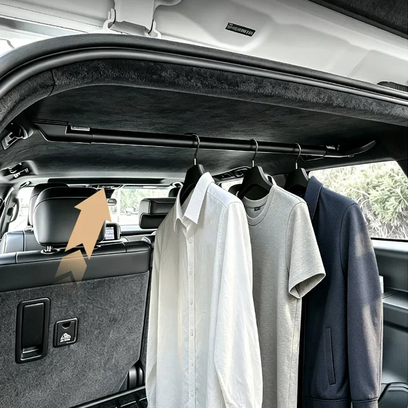 For Toyota Prado LC250 J250 2024 2025 2026 Cargo Clothes Hanger Rod Trunk Storage Organizer Accessories