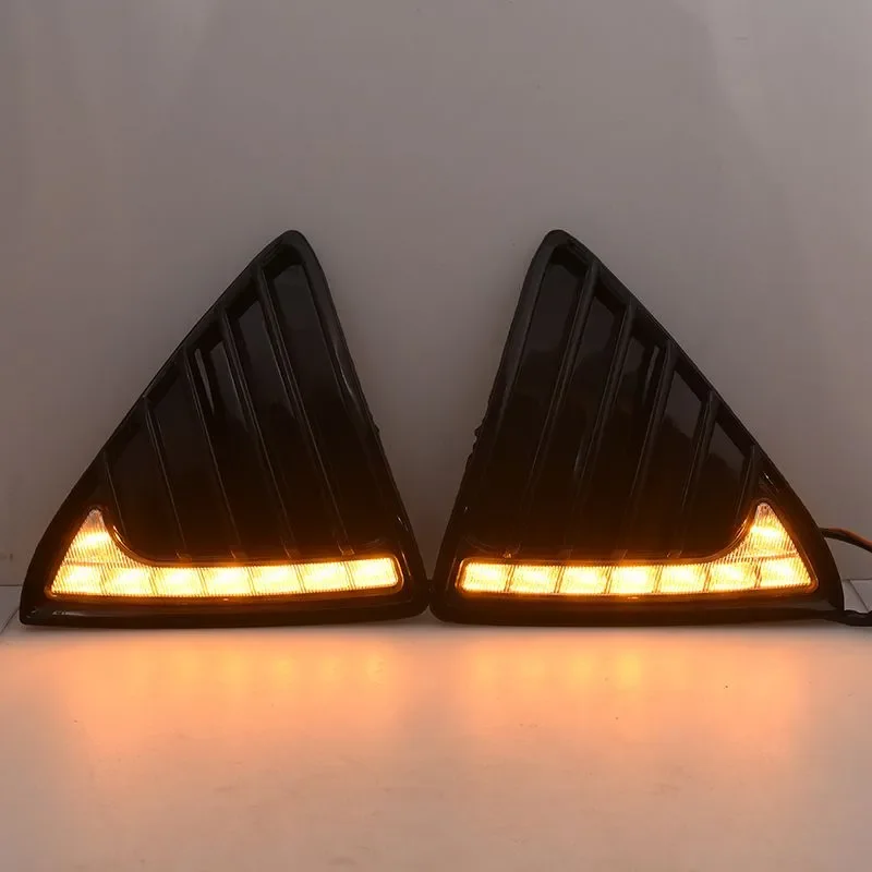 12 فولت LED النهار تشغيل ضوء لفورد فوكس 2012 2013 2014 DRL الأبيض DRL الأصفر بدوره إشارة القيادة الضباب مصباح اكسسوارات السيارات
